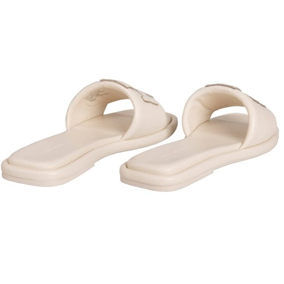 Tory Burch Women's Double T Leather Sport Slide Light Cream Gold Box Dust bag - Picture 6 of 11